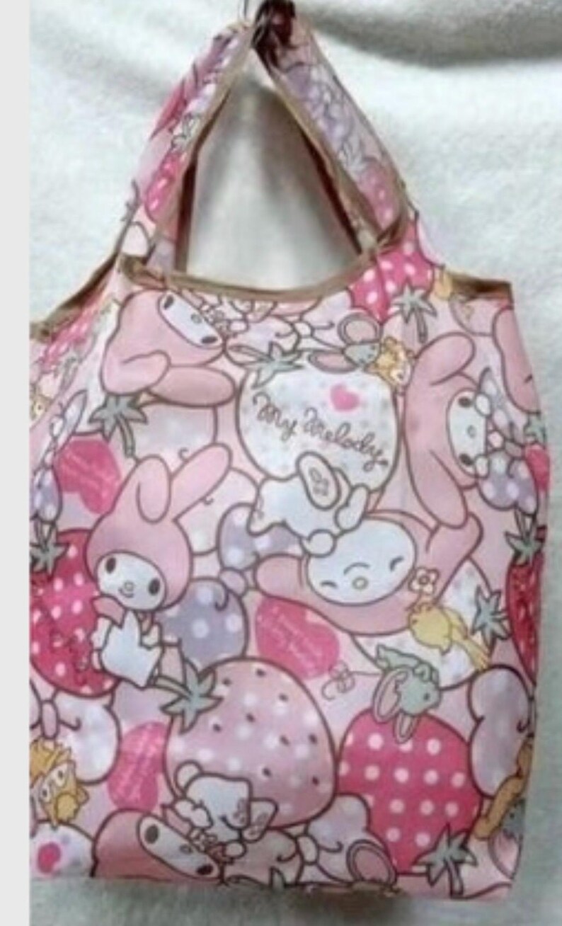 Kawaii Reusable shopping bags, hello kitty foldable bag image 4
