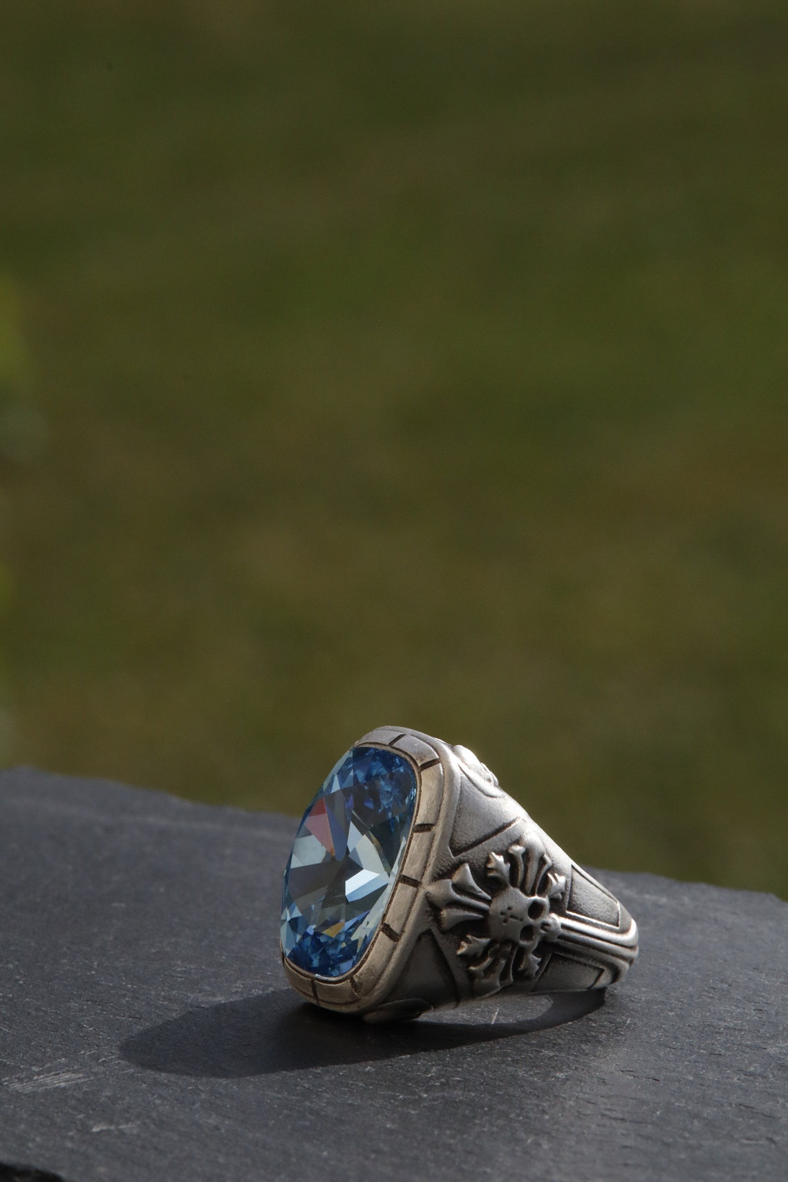 Aquamarine Silver Ring