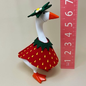 STRAWBERRY OUTFIT for 7" Desk Goose **Outfit Only, goose is not included**