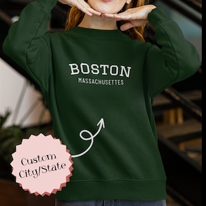 Custom City/State Sweatshirt, Vintage Sweatshirt, Personalized State Hoodie, State Sweatshirt gift, Hometown Shirt, Custom Crewneck