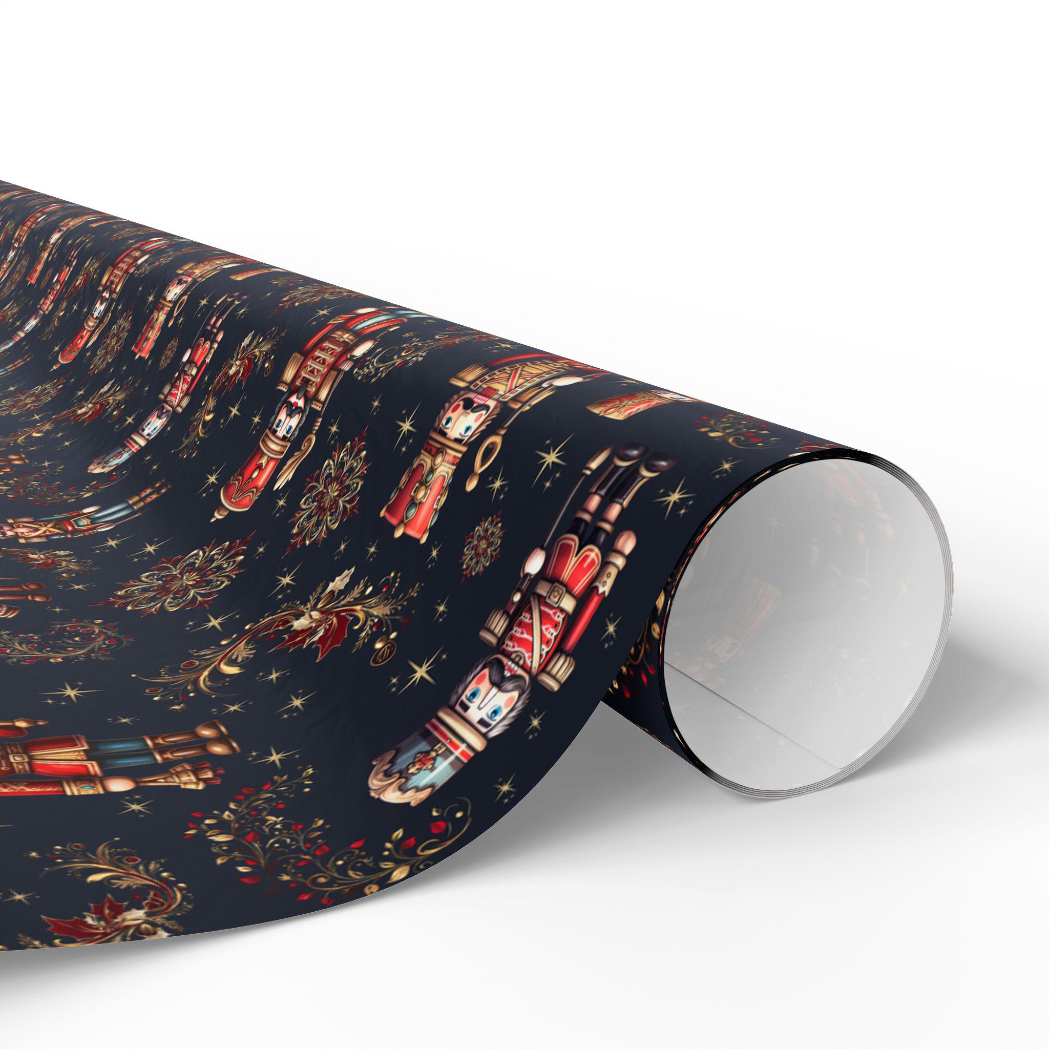 Elegant Nutcracker Gift Wrap Paper,  Luxury Christmas Wrapping, Holiday Paper, Seasonal Gift Wrap, Stylish, Sophisticated, Aesthetic