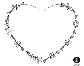 100 hearts in SVG and PNG files, ready to use, digital art, printable art