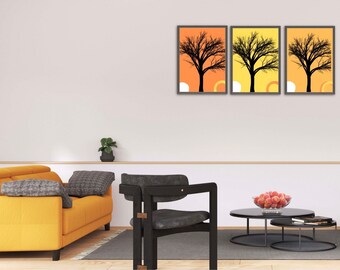 Trees Digital Prints, Home Decor Art (JPG, PNG)