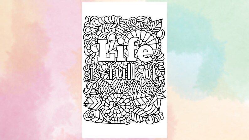 15 Positive Vibes Colouring Sheets, Colouring Pages, Fun, Activity ...