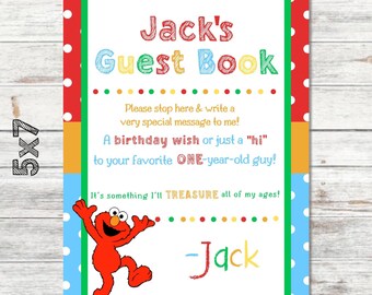 Sesame Street Guest Book Sign - Etsy