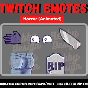 Animated Horror Emote Set/Bundle pour Twitch
