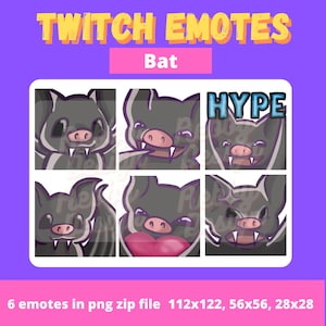 Cute Twitch Emotes - Bat