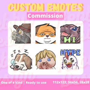 Custom Chibi Emotes x 6 | Premium Quality | Made to Order | Twitch | Kick | TikTok
