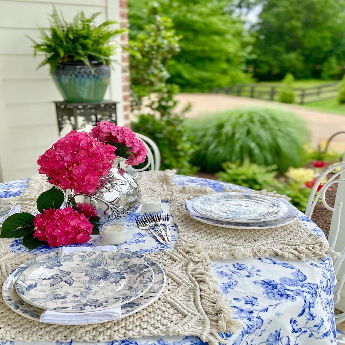 Macrame Placemats Set of 4 Handmade Cotton Woven Boho Etsy