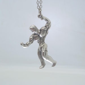 Muscular Bodybuilder Pendant Necklace