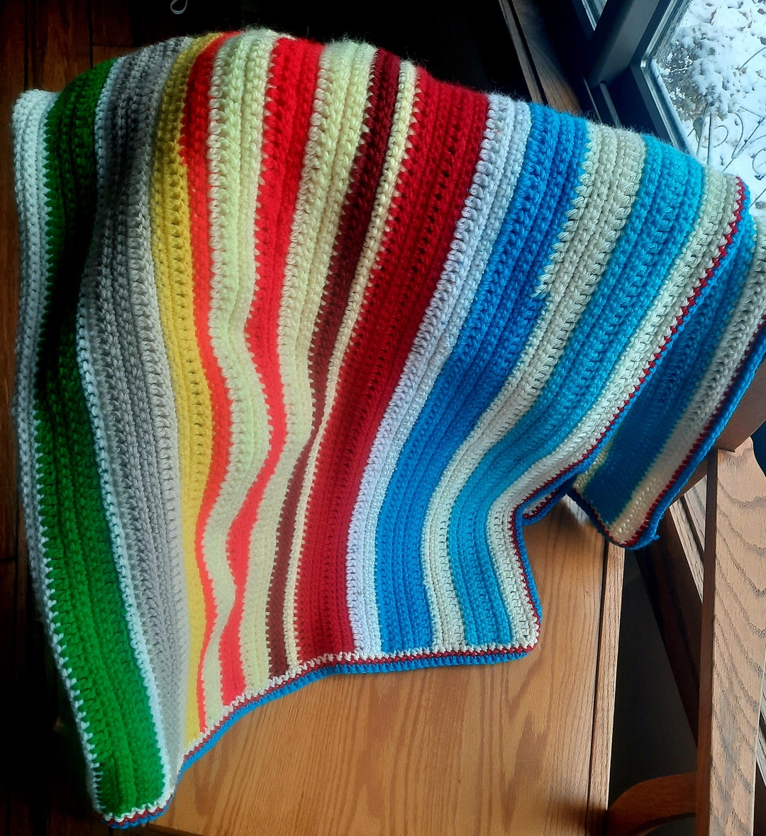 New Crochet Blanket/neutral Baby Blanket/handmade Throw Etsy