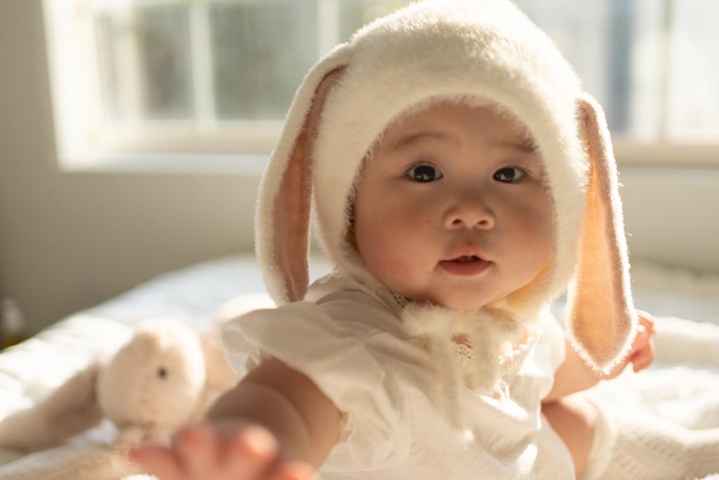 Baby Soft  Hat with Bunny Ears – Gentle Newborn Cap
