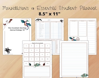 Dragon- Foundations/Essentials Classical Conversations Student Planner Time Management