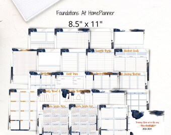 Foundations at home planner for two children printable pdf 2023-2024