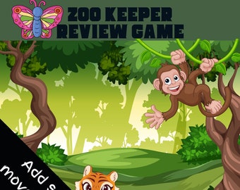 Zoo Keeper review game for foundations, classical conversations, home and small group review easy download and print pdf