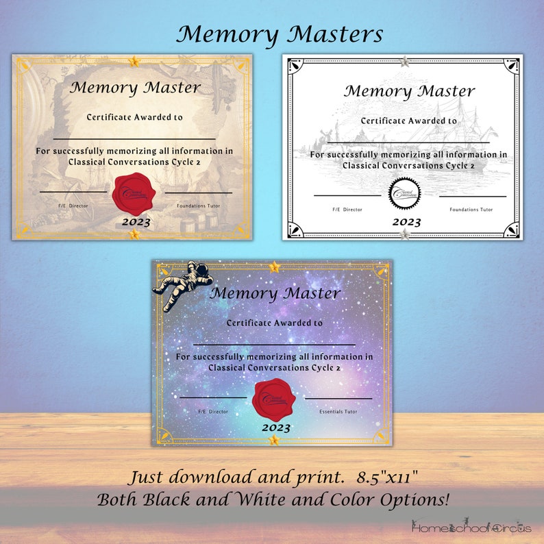 End of Year Certificates Foundations, Essentials, Faces of History