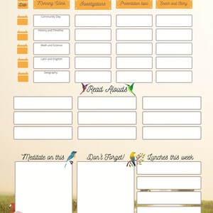 Classical Conversations Foundation/Essentials planner inserts for multiple children imagem 7