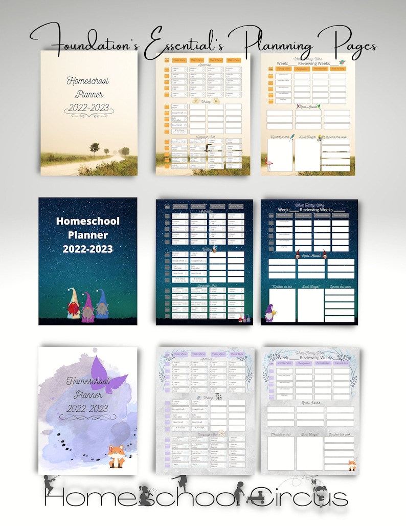 Classical Conversations Foundation/Essentials planner inserts for multiple children imagem 1