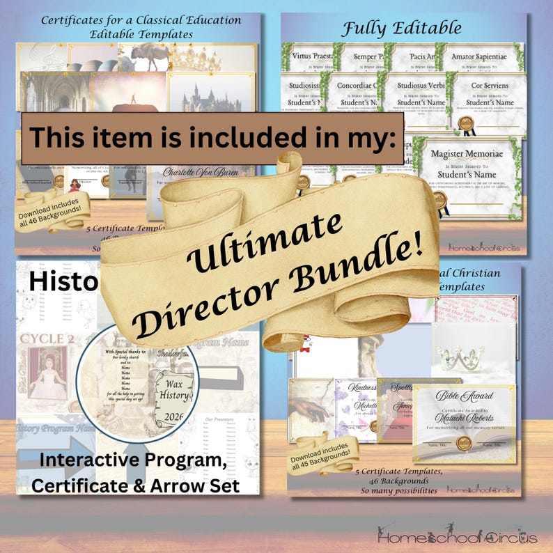 Certificate Templates for a Classical Christian Education, Editable using Canva Instant Digital Download, Homeschool Awards & Recognition image 19