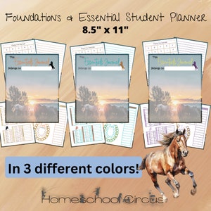 Horse Foundations/Essentials Student Planner Timemanagement