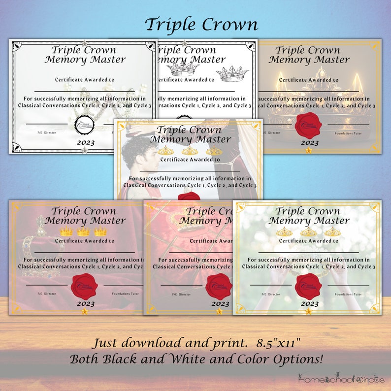 End of Year Certificates Foundations, Essentials, Faces of History