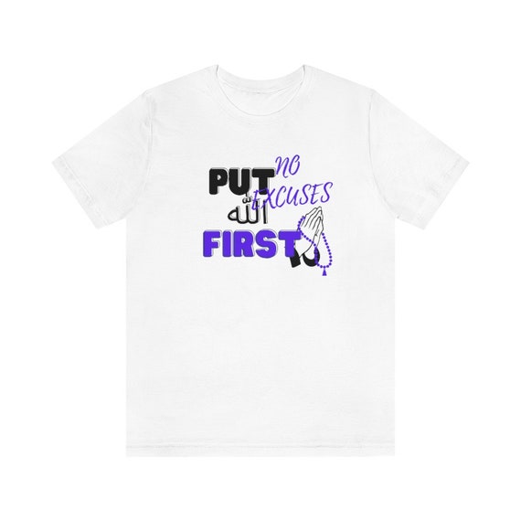 Put Allah First T-shirt Arabic Letters Unisex Shirt Money - Etsy