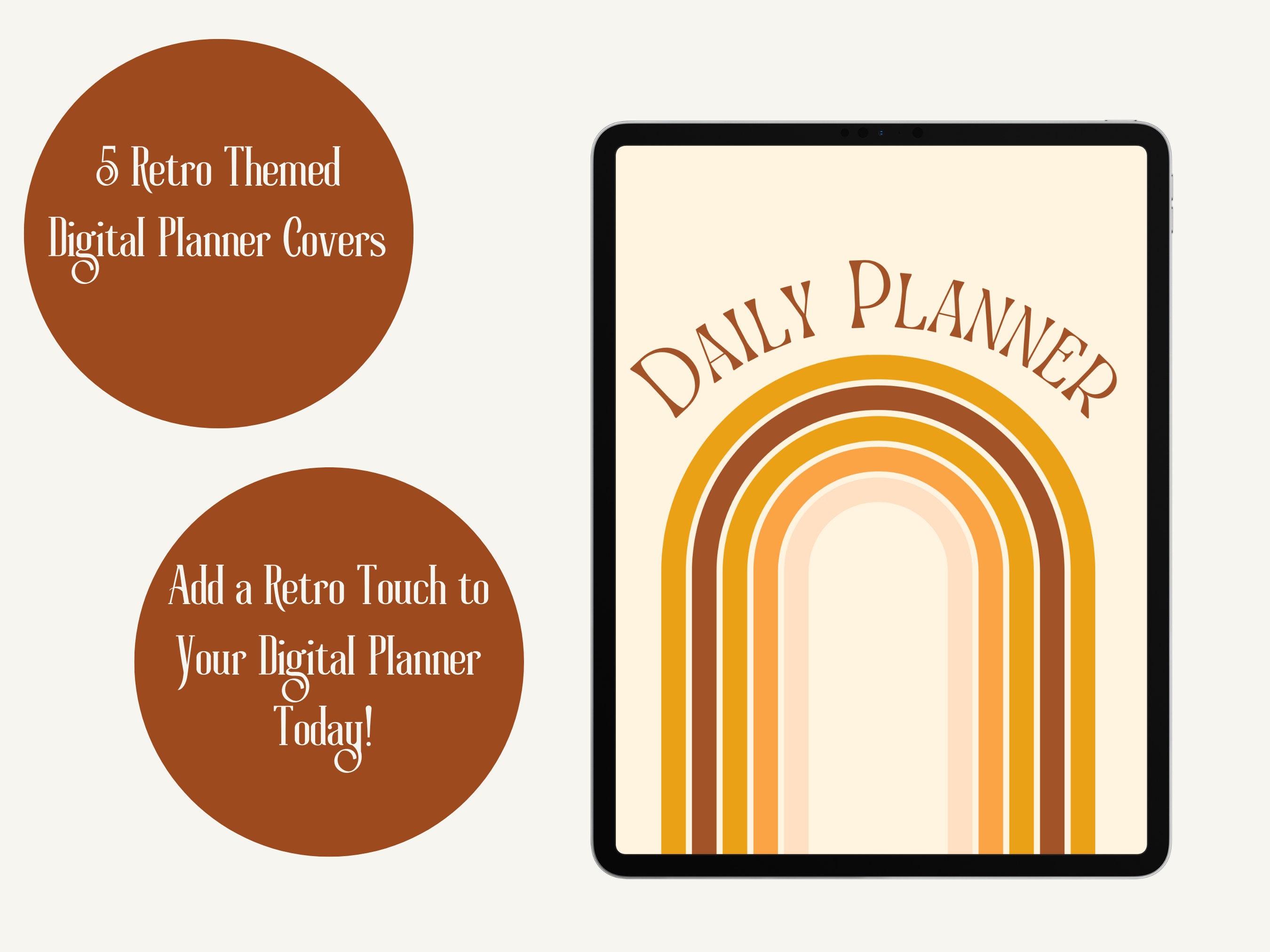 Retro Digital Planner Covers Goodnotes Digital Planner Cover Etsy