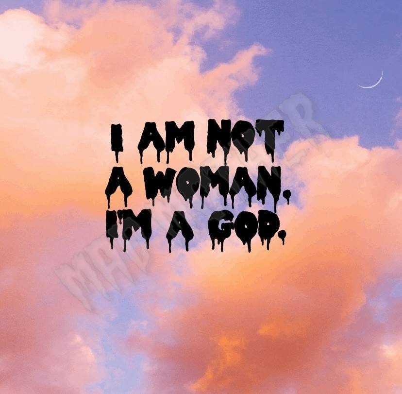I am Woman lyrics Sticker for Sale by ashlenamusic