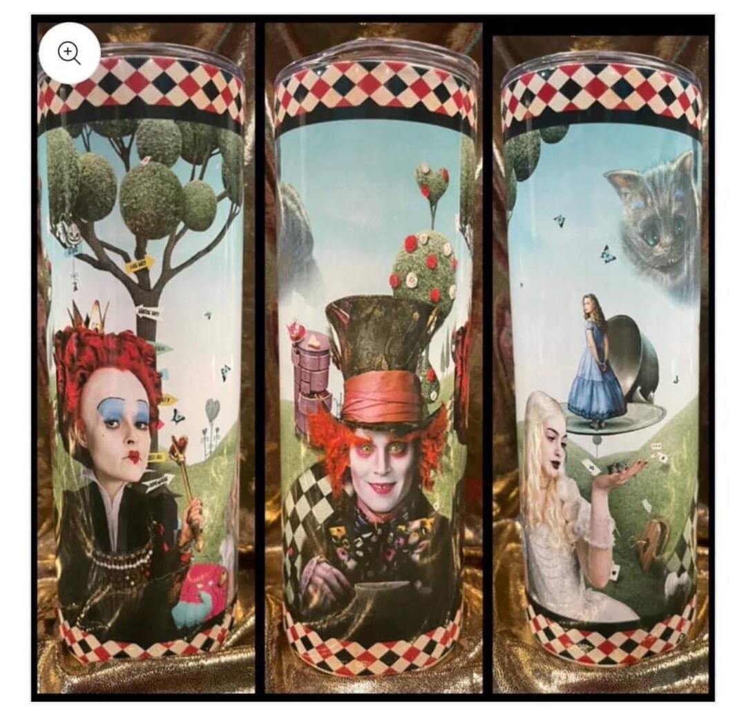 Alice in Wonderland Tumbler Etsy