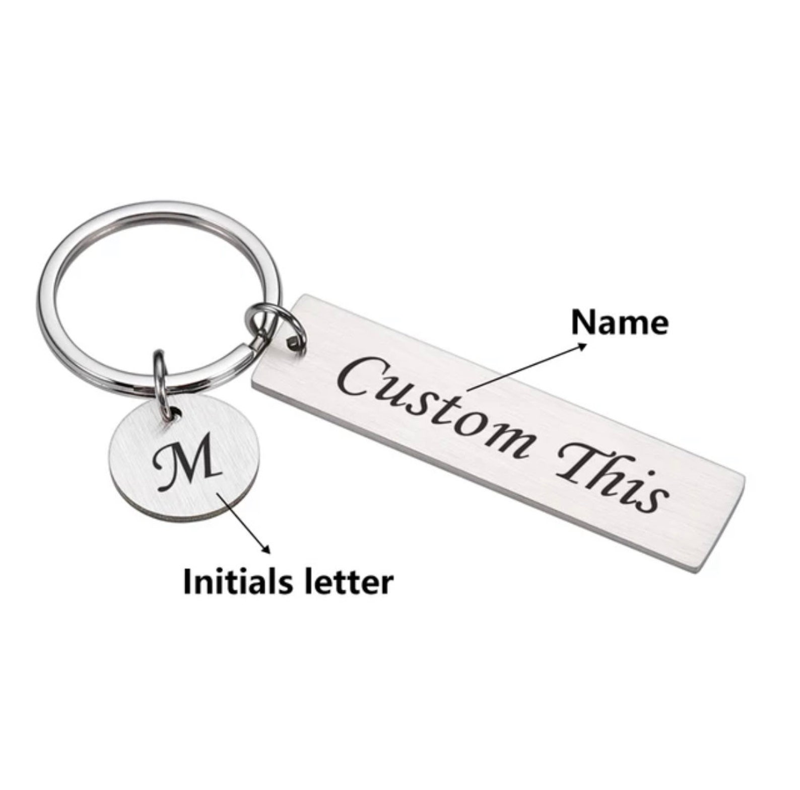Personalized Keychain Custom Engraved Hand Stamped Keychain Etsy Canada