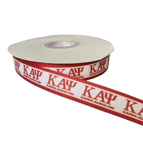 7/8” grosgrain ribbon. Kappa Alpha Psi inspired ribbon. DIY craft supply. Greek Fraternity inspired ribbon. Ribbon by the yard.