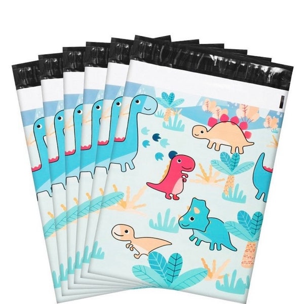 100 10x13 Dinosaur Summer Boutique Poly Mailers Shipping Bag Plastic Mailers