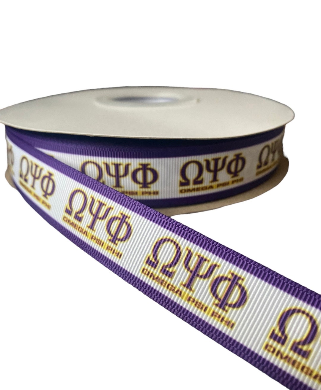 7/8 Grosgrain Ribbon. Omega Psi Phi Inspired Grosgrain Ribbon. DIY