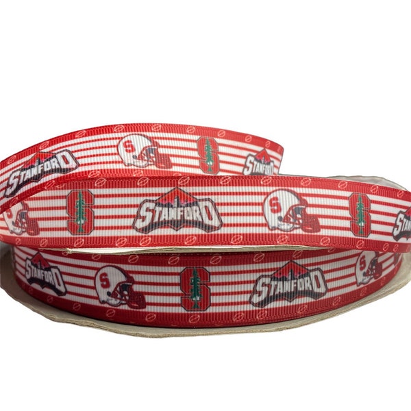 Stanford- college Inspired sports team 7/8” grosgrain ribbon. Cardinals inspired grosgrain ribbon. DIY craft supply