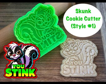 Skunk Cookie Cutter and Stamp