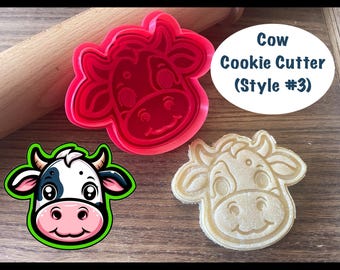 Cortador de galletas de vaca, cortador de galletas de animales de granja y sello
