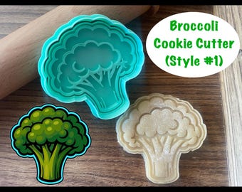 Broccoli Cookie Cutter, Vegetable Cookie Cutter and Stamp