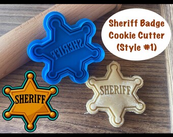 Sheriff Badge Cookie Cutter and Stamp