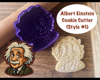 Albert Einstein Cookie Cutter and Stamp