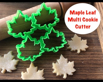 Leaf Cookie Cutter, Autumn, Fall, Maple, Multi Cookie Cutter