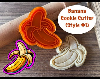 Banana Cookie Cutter, Fruit, Food, Cookie Cutter and Stamp