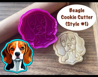 Beagle Cookie Cutter, Dog Cookie Cutter and Stamp