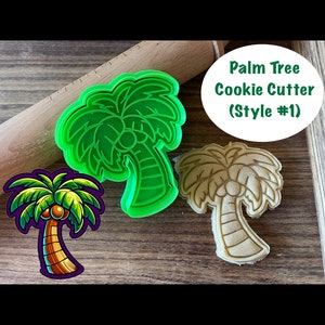 Palm Tree Cookie Cutter, Summer, Tropical, Cookie Cutter and Stamp