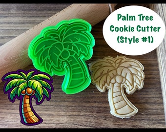 Palm Tree Cookie Cutter, Summer, Tropical, Cookie Cutter and Stamp