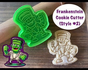 Frankenstein Cookie Cutter, Halloween, Horror, Cartoon, Cookie Cutter and Stamp