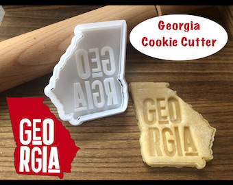 Cortador de galletas de Georgia, Estados Unidos, cortador de galletas y sello