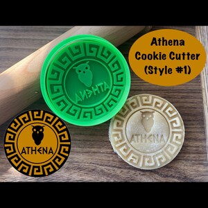 Athena Cookie Cutter, Greek Mythology Cookie Cutter and Stamp