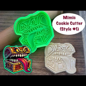 Mimic Treasure Chest Cookie Cutter and Stamp
