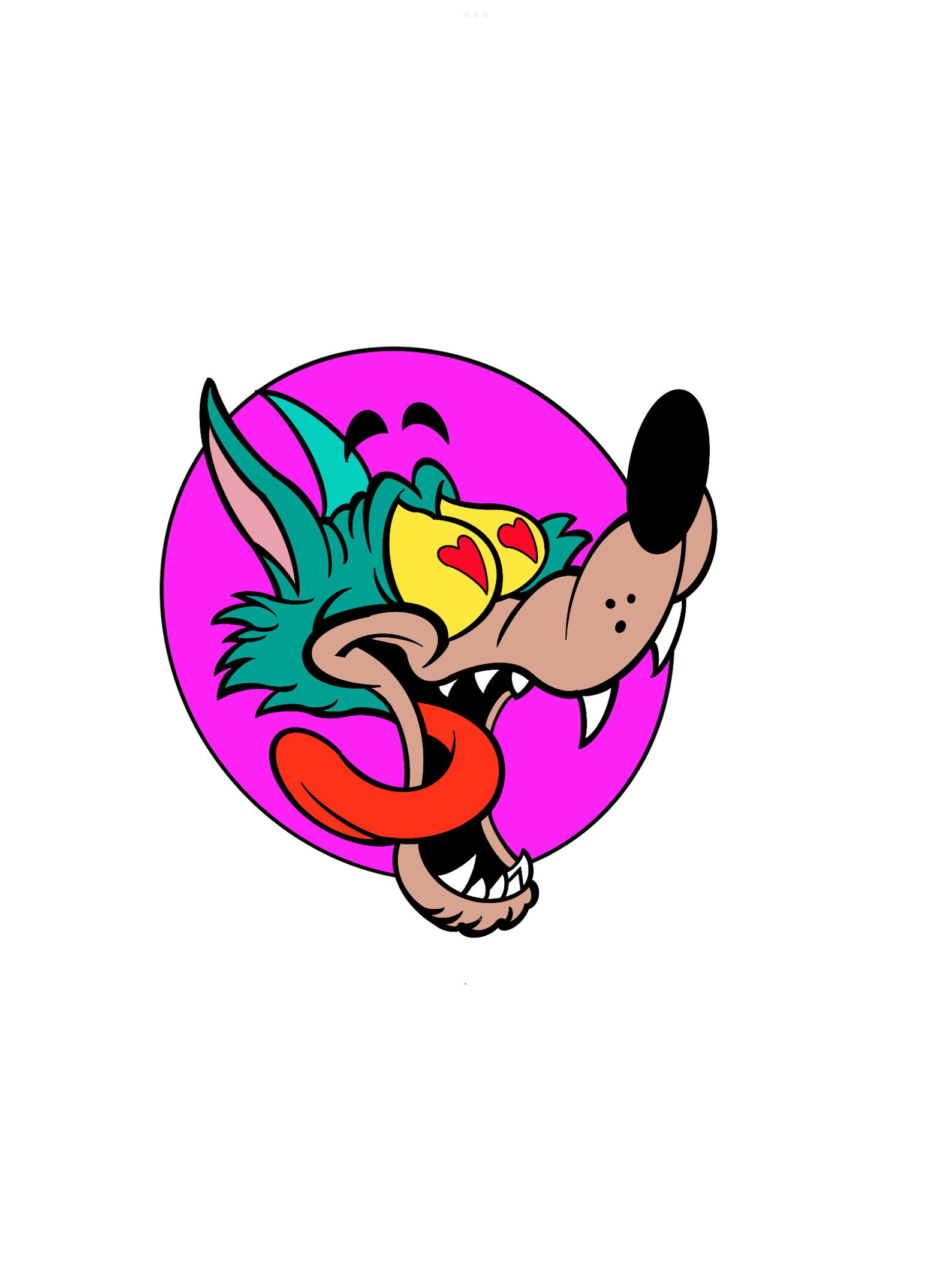 Wolf Cookie Cutter Love Heart Eyes Animal Cartoon Character - Etsy