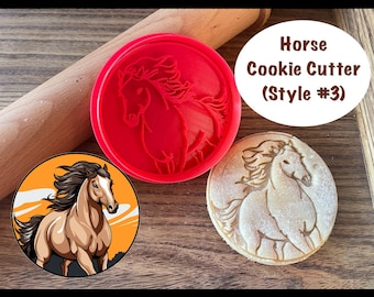 Horse Cookie Cutter, Farm, Barnyard, Animal Cookie Cutter and Stamp